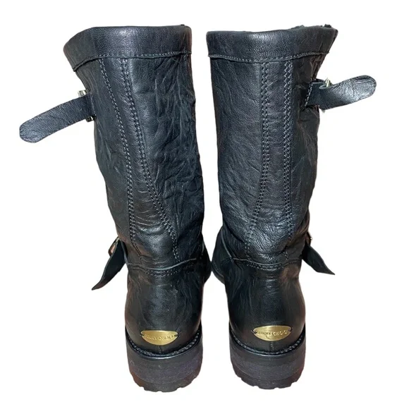 Jimmy Choo Black Moto Biker Lined Boots Size US‎ 5